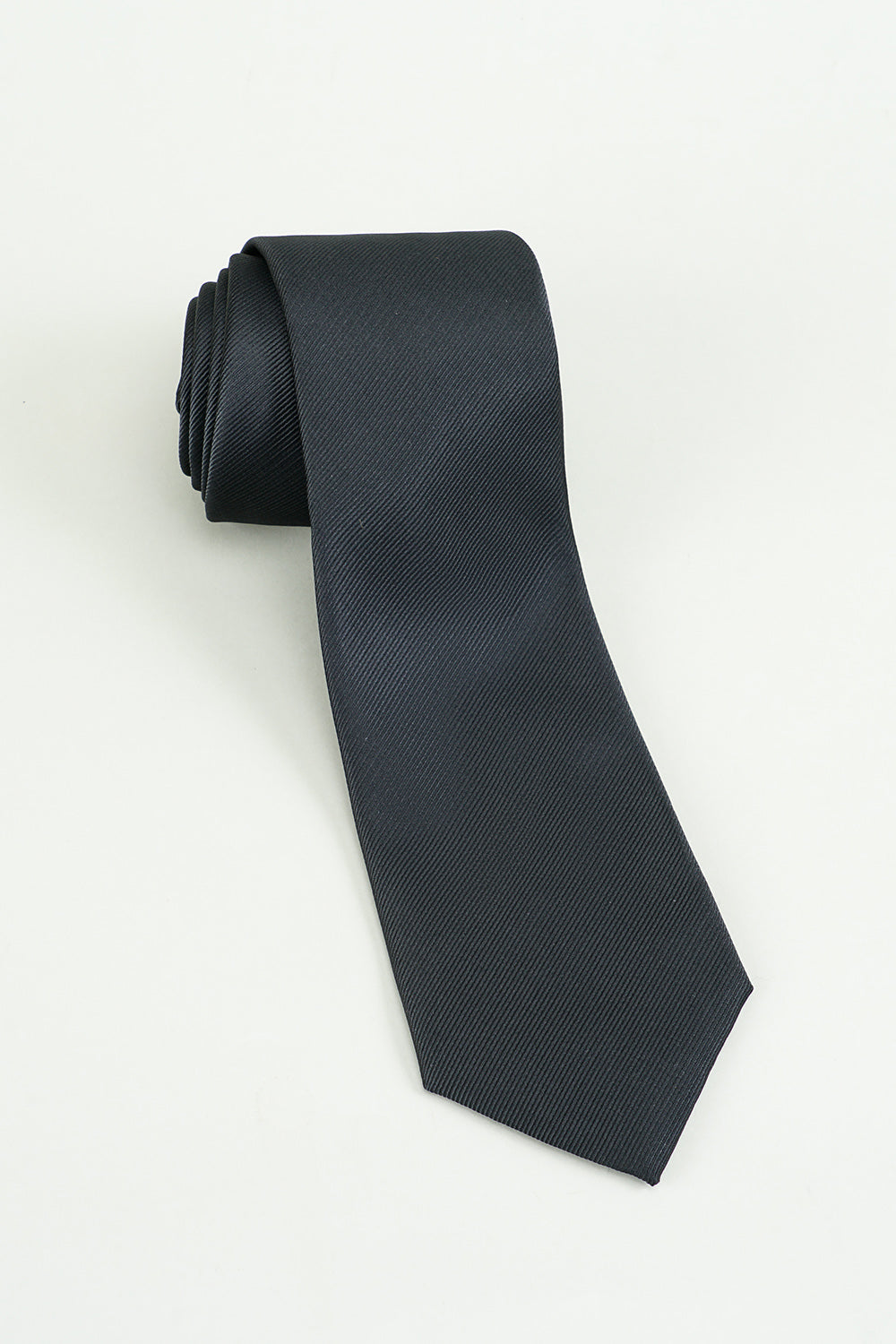 Satin Party Tie in Solid Black