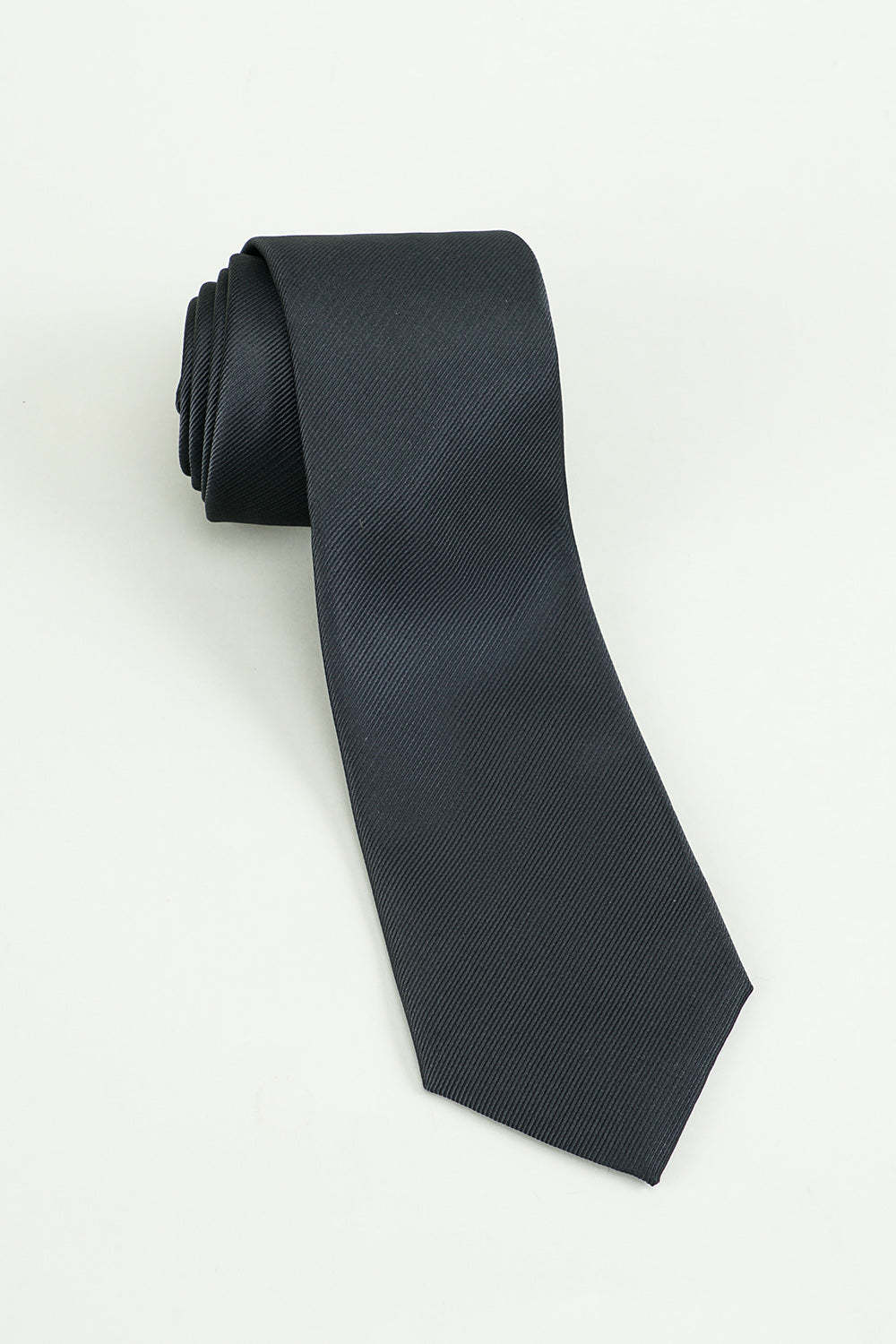 Satin Party Tie in Solid Black