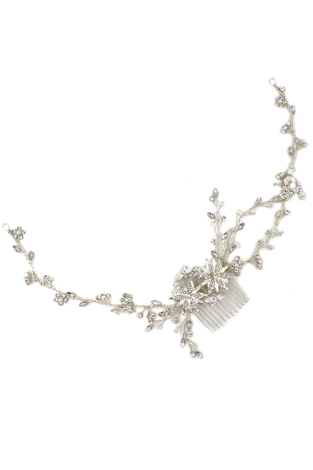 Bridal Tiara with Rhinestone Flower