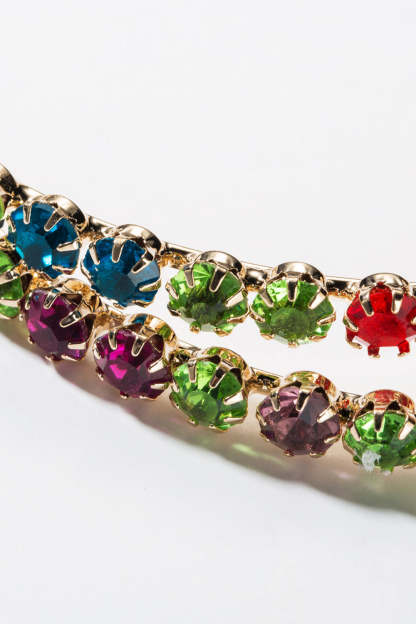 Hoop Earrings with Colorful Beads