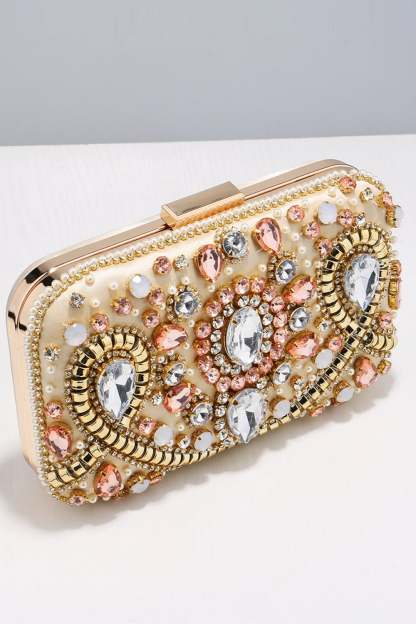 Embroidered Beaded Clutch for Parties