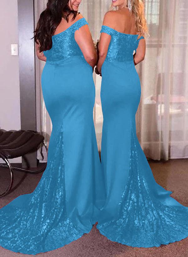Elastic Satin Bridesmaid Dresses With Sequins