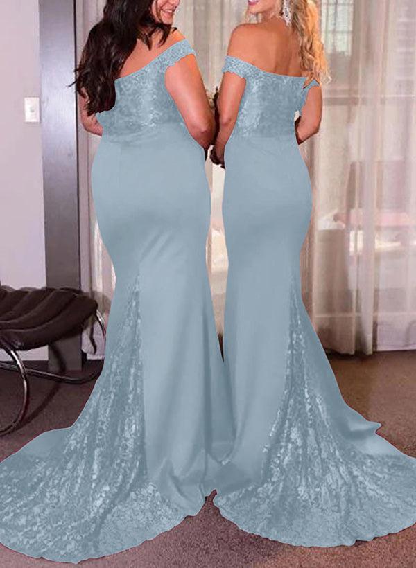 Elastic Satin Bridesmaid Dresses With Sequins