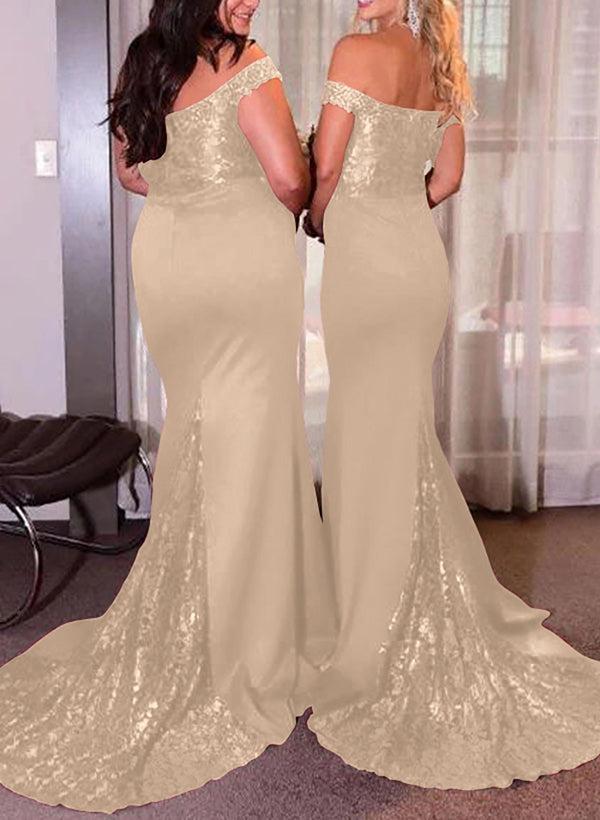 Elastic Satin Bridesmaid Dresses With Sequins