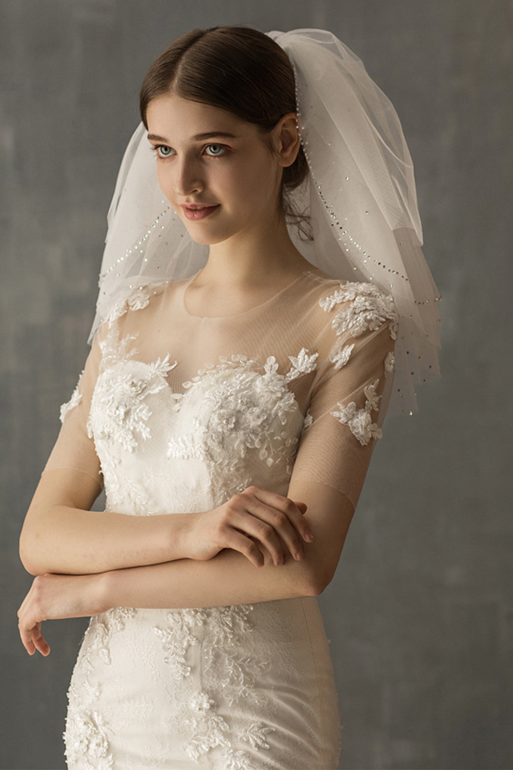Bridal Veils with Five-Layer Point Drill Design