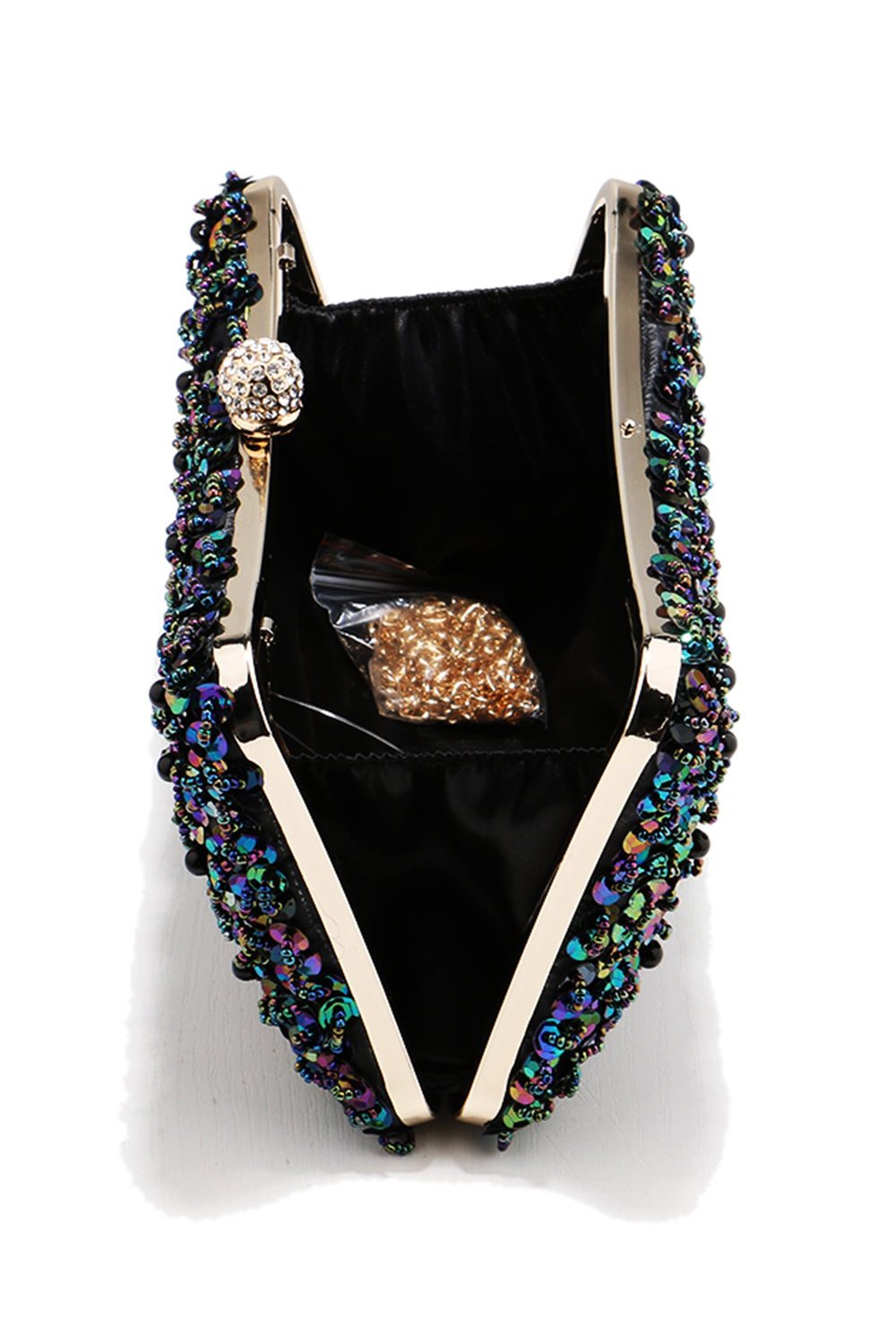 Prom Handbag with Black Sequins