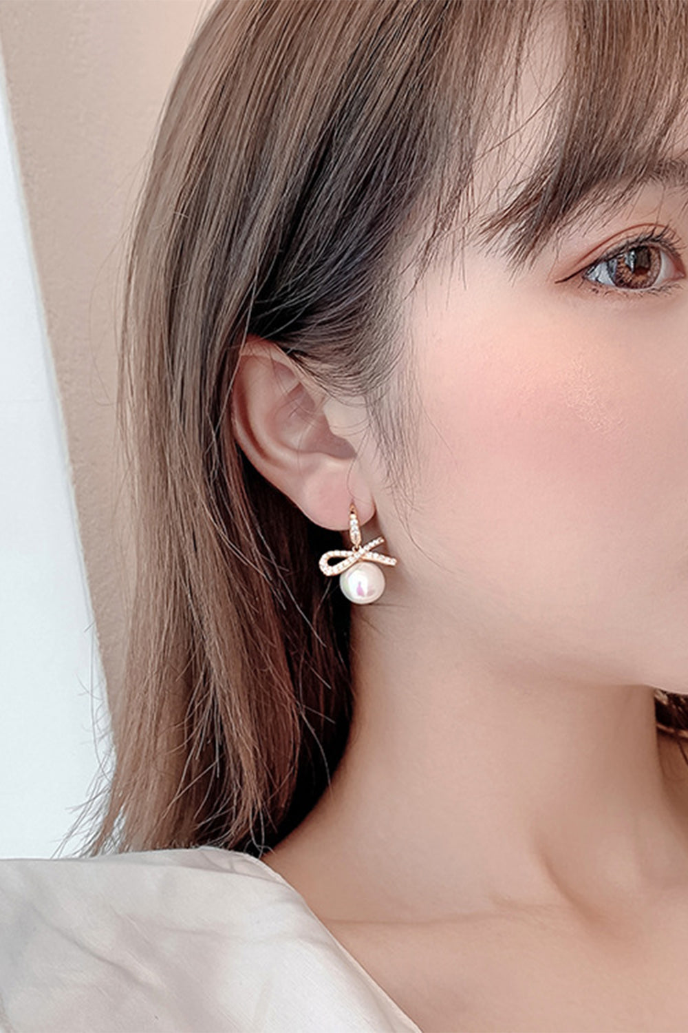 Earring with Pearl Beading