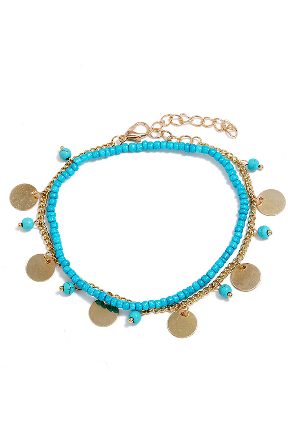Anklet in Blue Boho Style