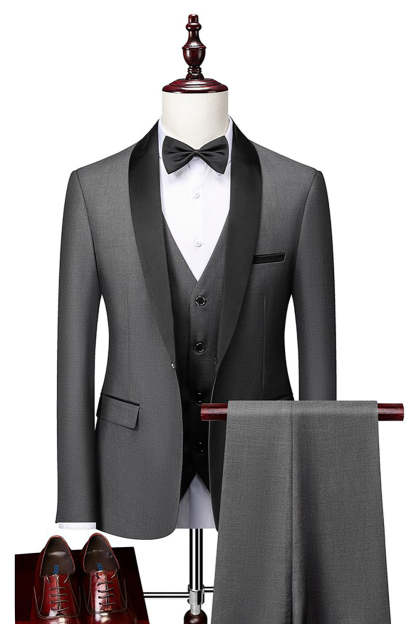 Two-Piece Grey Suits for Men