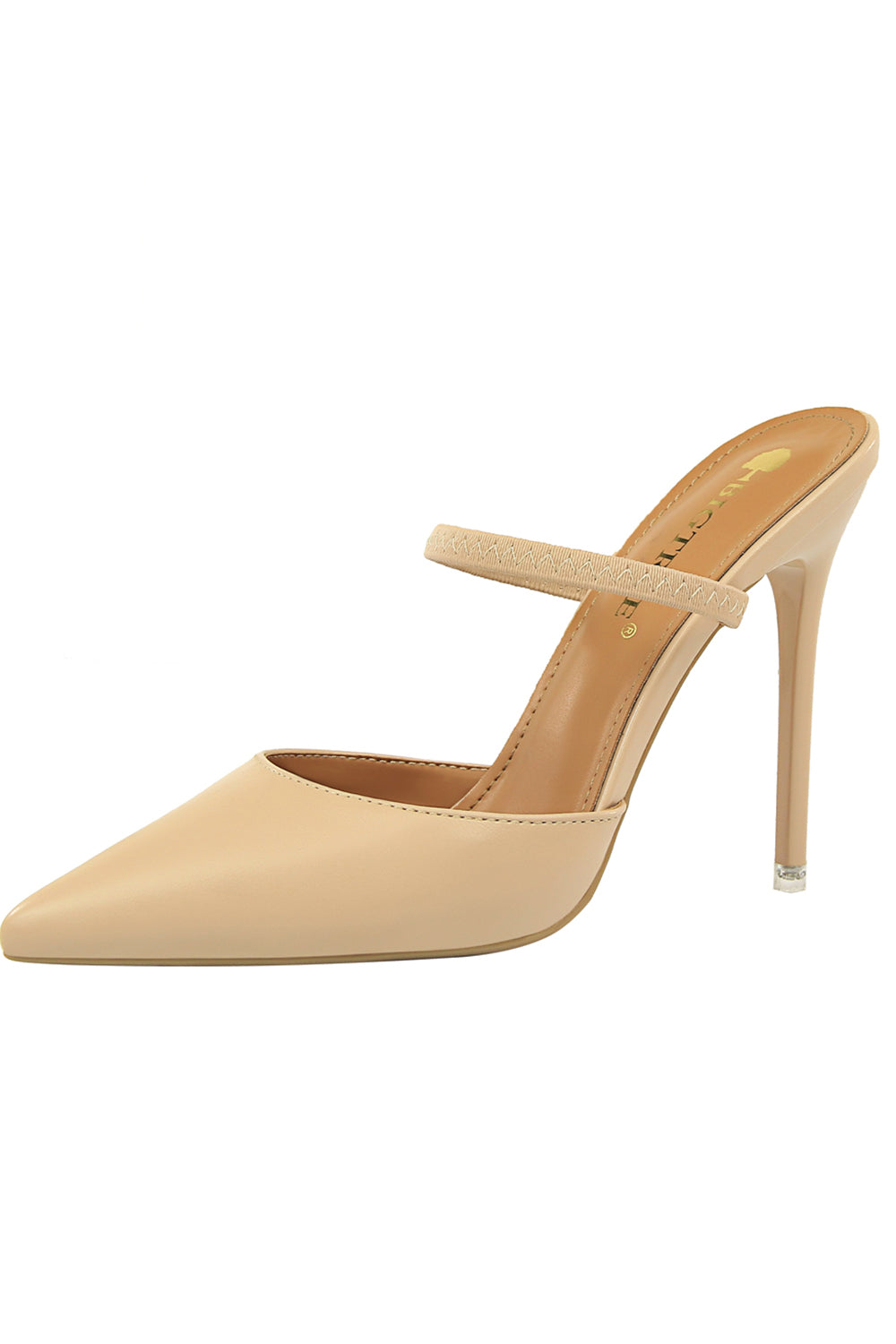 Pointy Stiletto Heels in Apricot