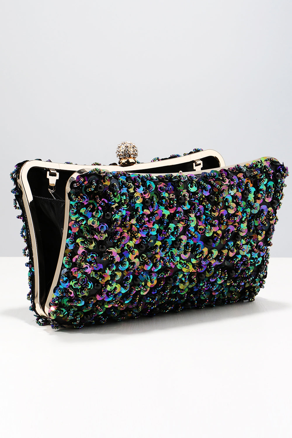 Prom Handbag with Black Sequins