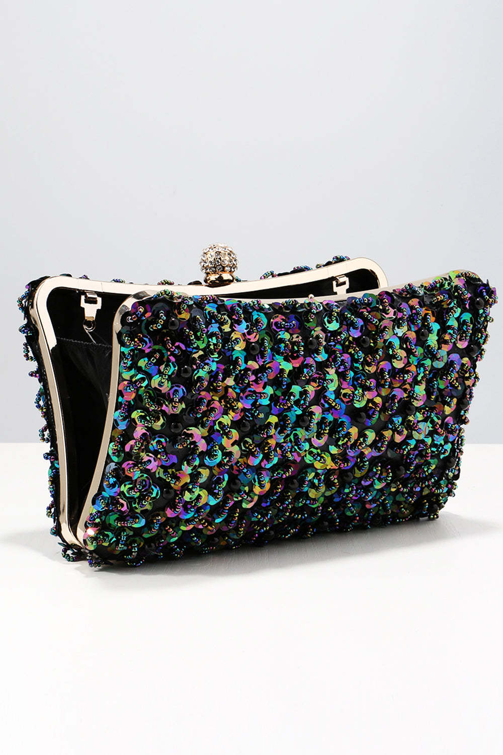Prom Handbag with Black Sequins