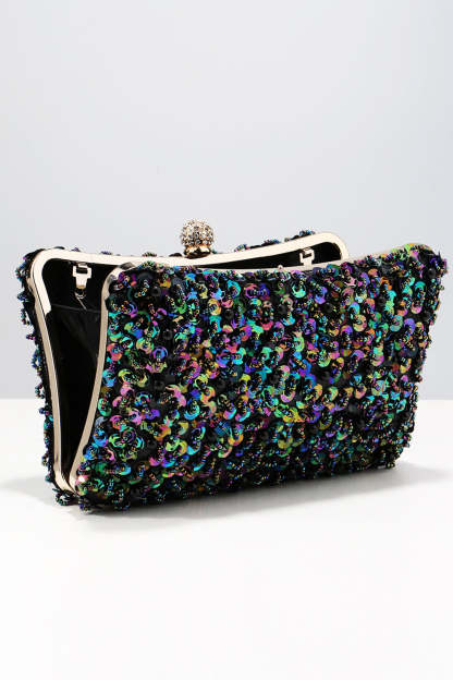 Prom Handbag with Black Sequins