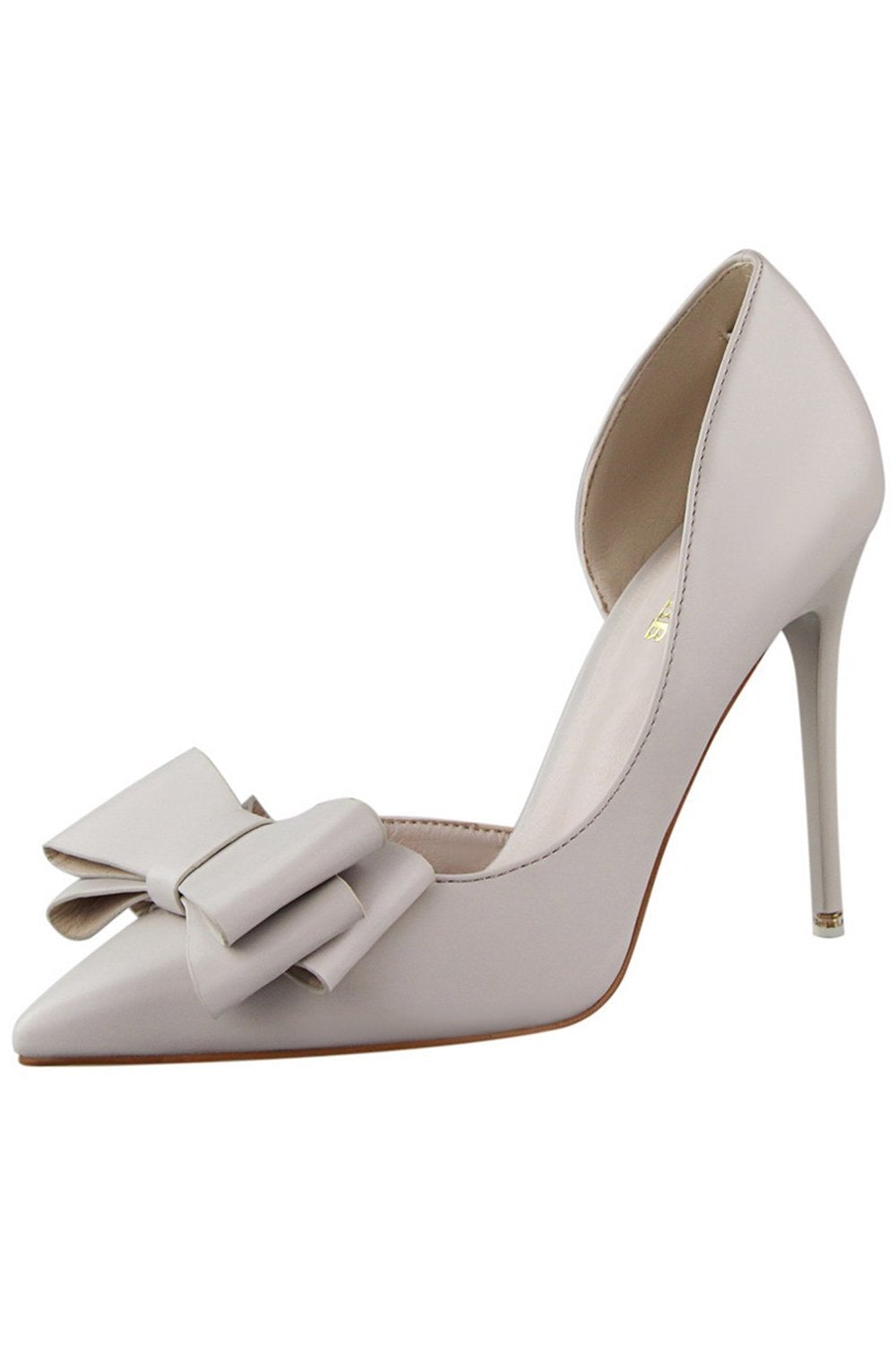Pointed Hollow Side High Heels with Sweet Bow