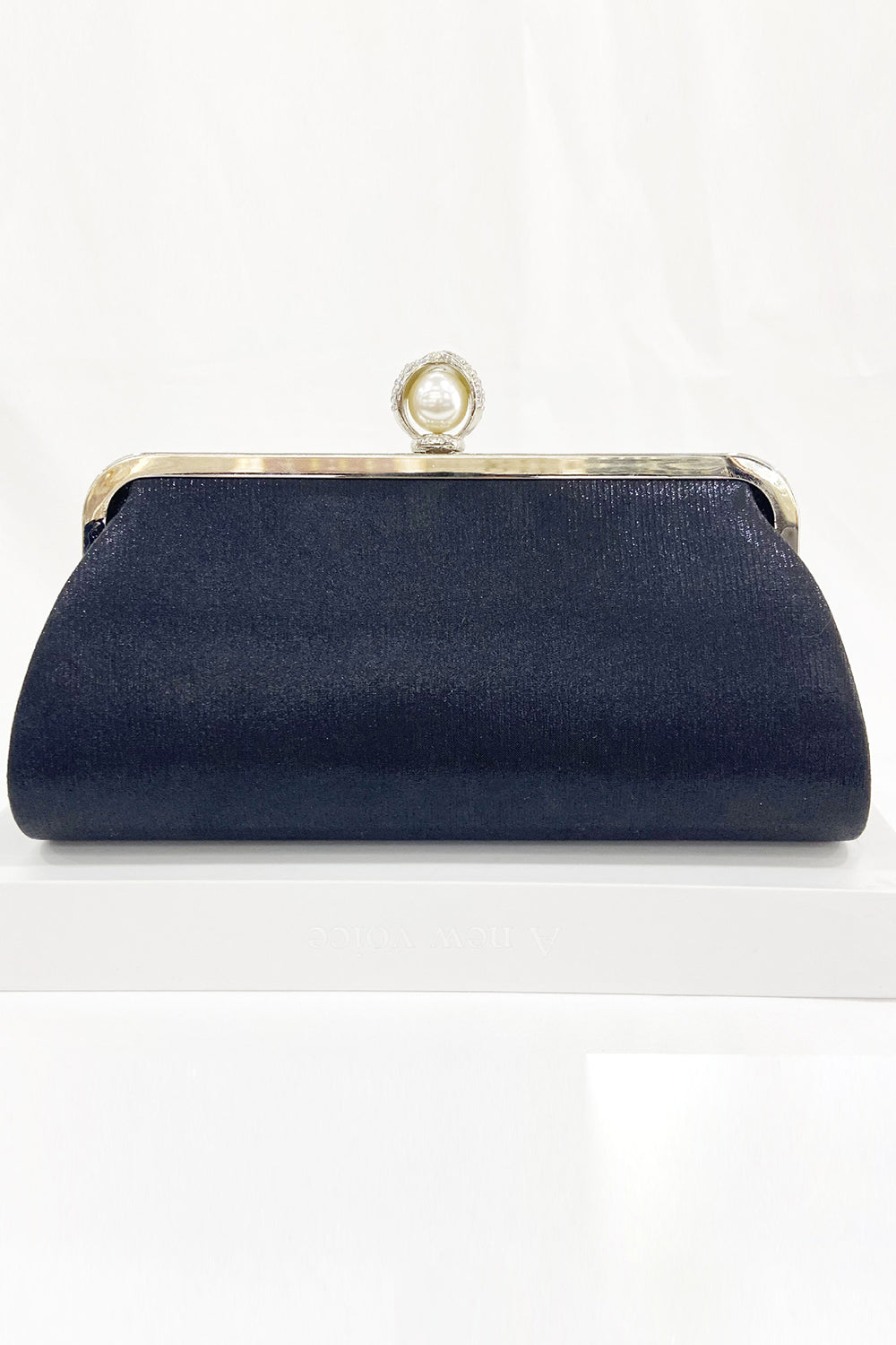 Party Handbag with Black Beaded Fringes