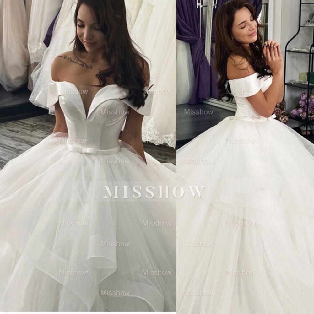 New Arrival Off-the-Shoulder Princess Puffy Layers Wedding Dress