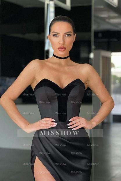 Sexy Sleeveless Sequins Front-Split Prom Dresses With Zipper