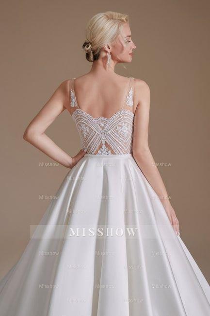 Simple Straps Sleeveless A-Line Floor-Length Satin Wedding Dresses with Ruffles