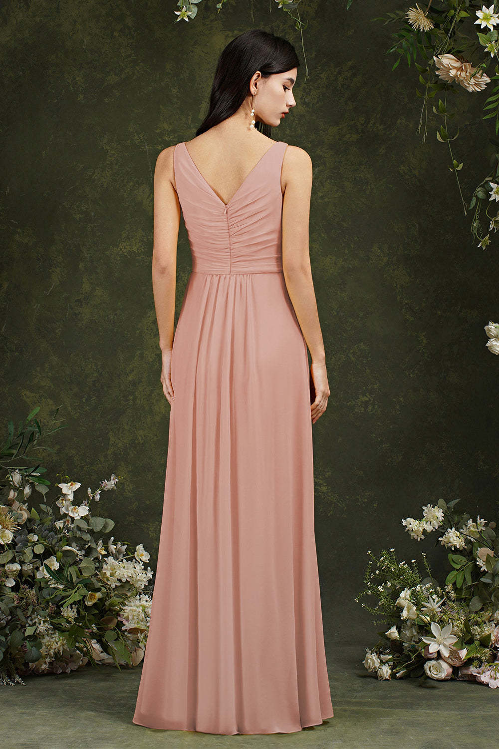 Sleeveless Bridesmaid Dress Long With Slit Online