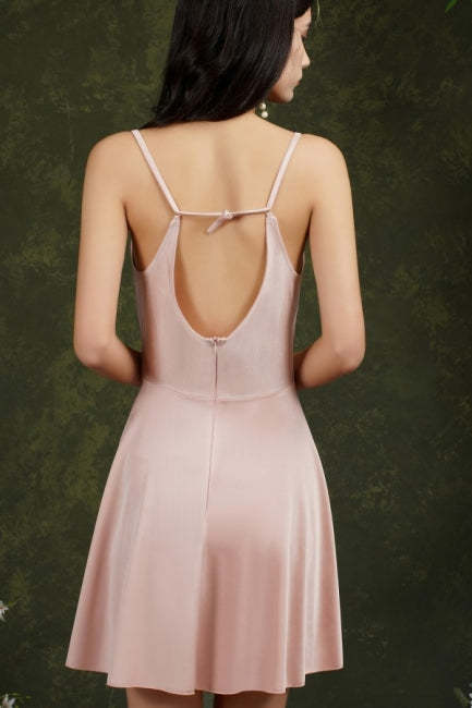 Spaghetti Straps Sleeveless A-Line Satin Short Cocktail Dresses
