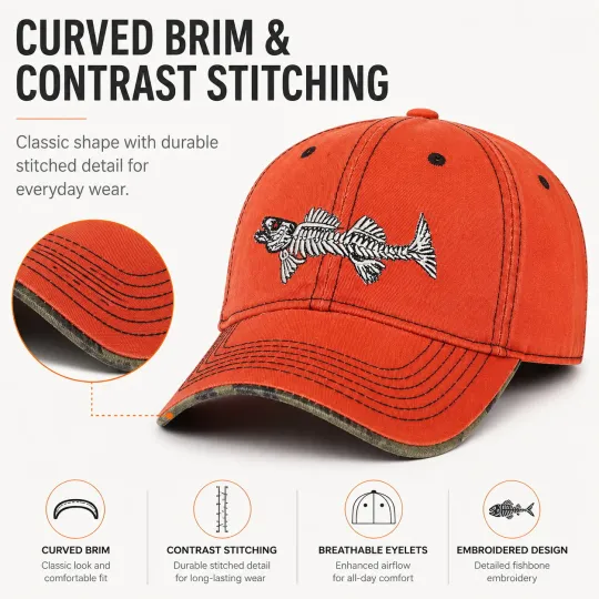 🎣Old Bones Fishing Cap 🎁 Buy the Cap Get the Matching Tribute Coin FREE