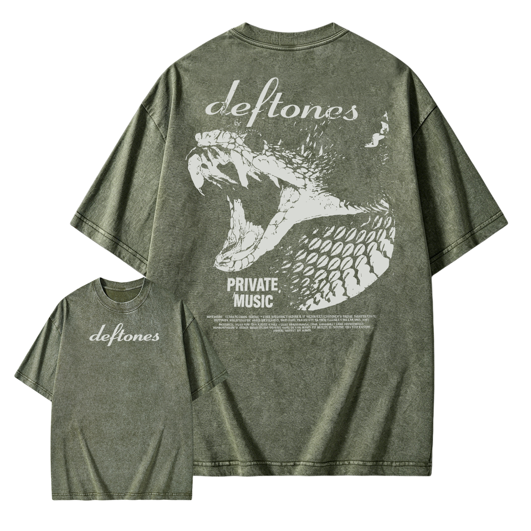 Deftones Private Music Retro Washed T-shirt