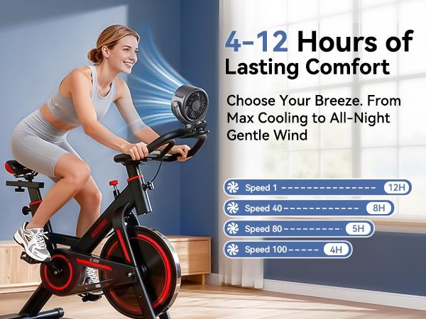 4000mAh Rechargeable Portable Clip on Fan-100-Speed Touch Control, LED Display, 360&deg; Rotate Quiet Turbo Desk Fan, Small Battery Operated USB Fan for Stroller Bed Travel Camping Golf Gym summerwins