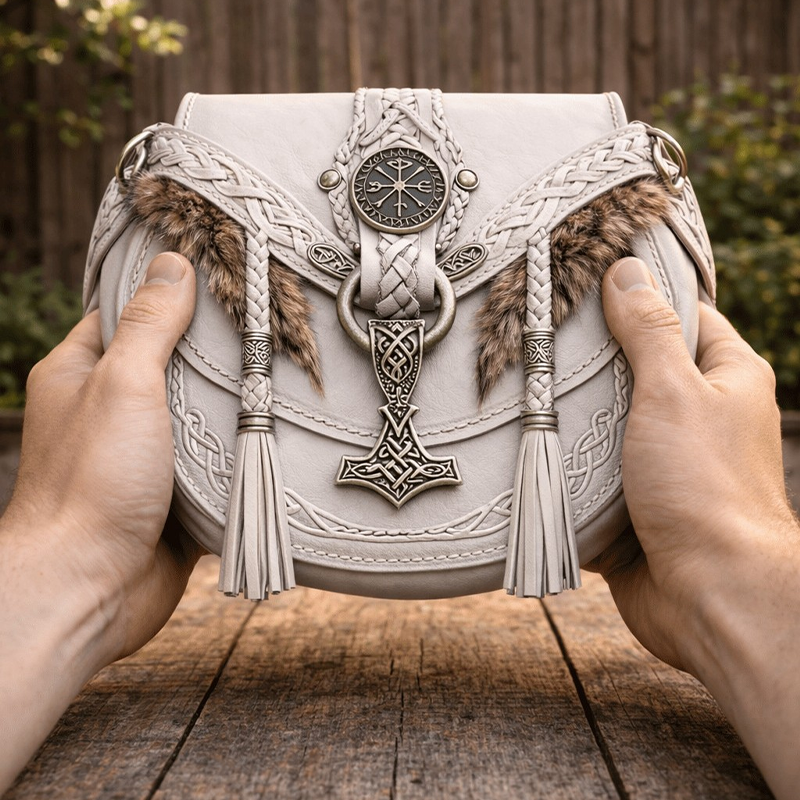 ⚔️ Carry the Spirit of the North-Handmade Magic Rune Crossbody Bag