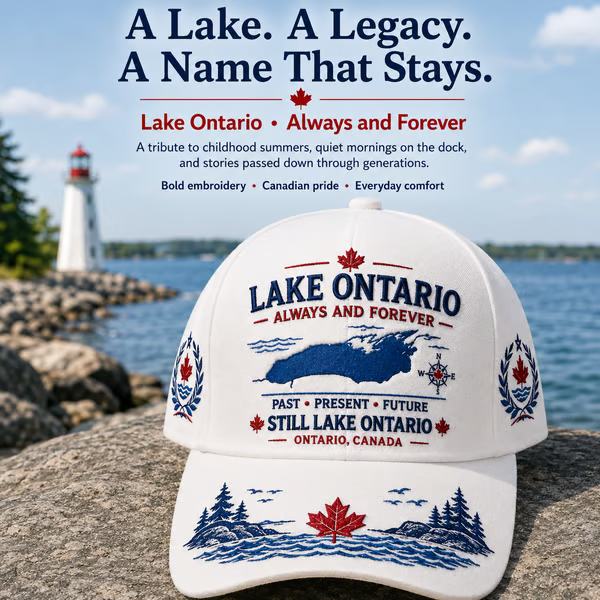 🔥LAST DAY 50% OFF - 🍁Lake Ontario · Always and Forever — The Cap That Carries Your Lake Story (🧢100% Cotton)