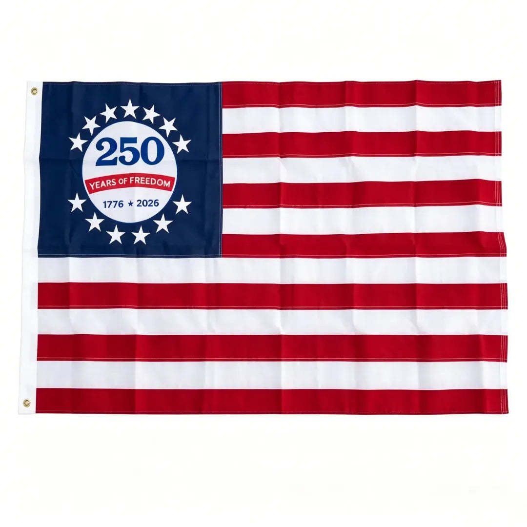 Last Day 49% OFF🔥250th Anniversary USA Commemorative Flag (3x5 Ft),Double-Sided Embroidered