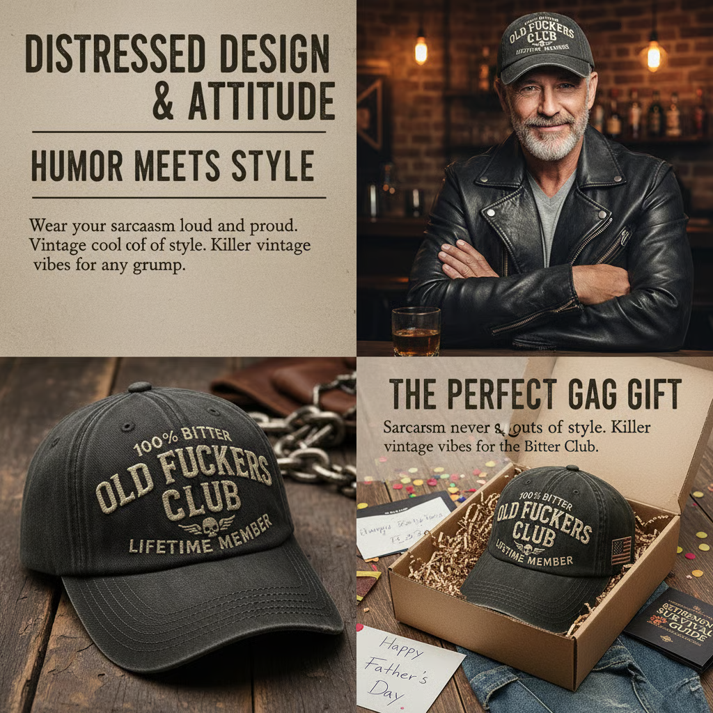 🎄Last Day Only $19.99 🧢Old Fuckers Club-Vintage Baseball Cap🎁Free Gifts