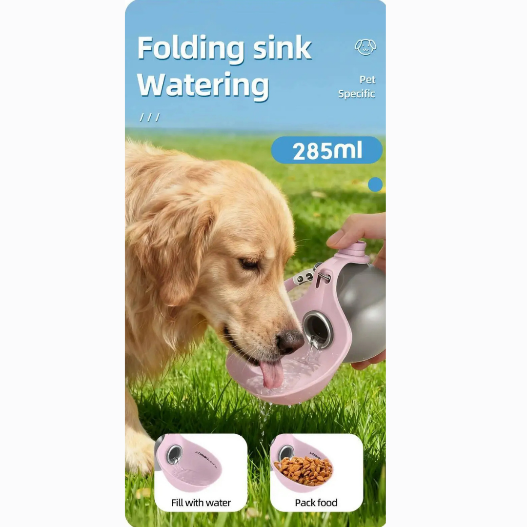 2-in-1 Portable Dog Water Bottle