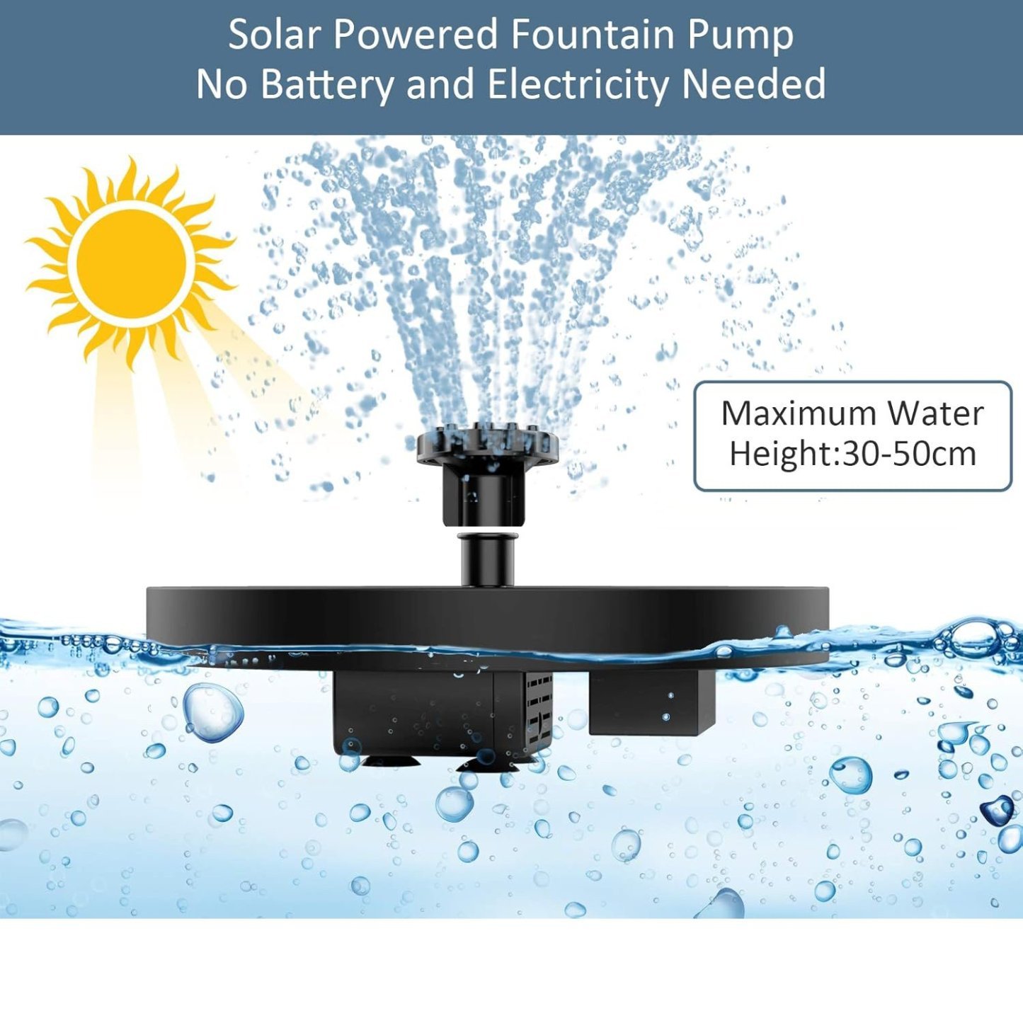 🏆Flash Sale⚡Solar Bath Fountain with 6 Nozzle