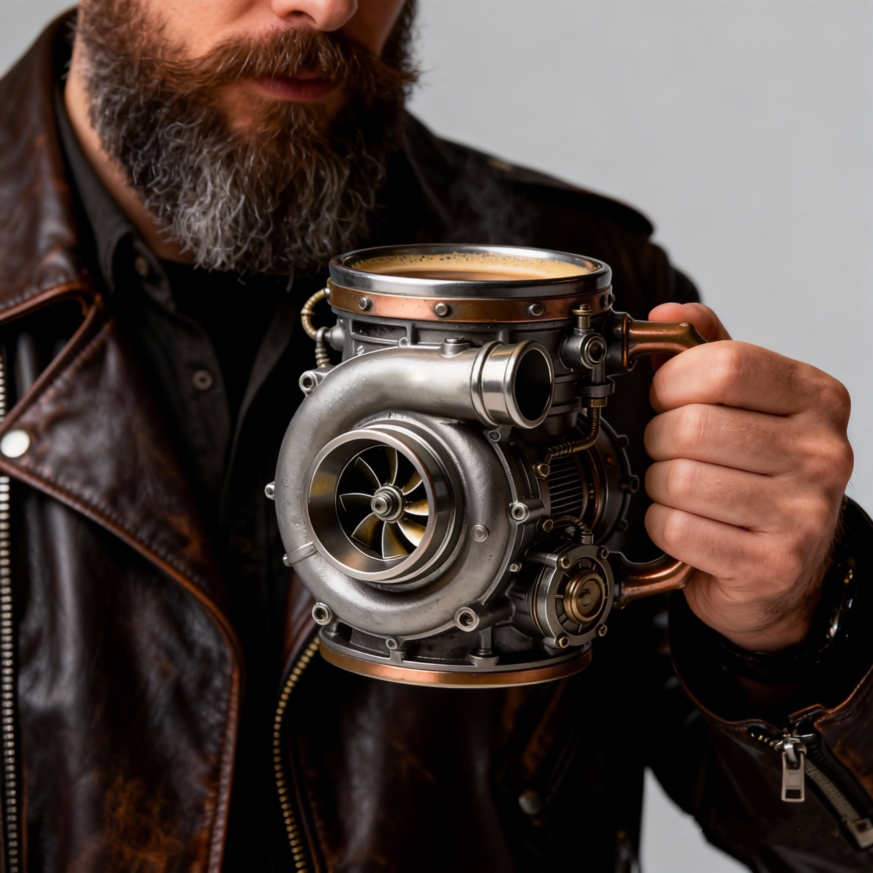 Turbocharger Mug – The Ultimate Gearhead’s Coffee Companion 🏁☕