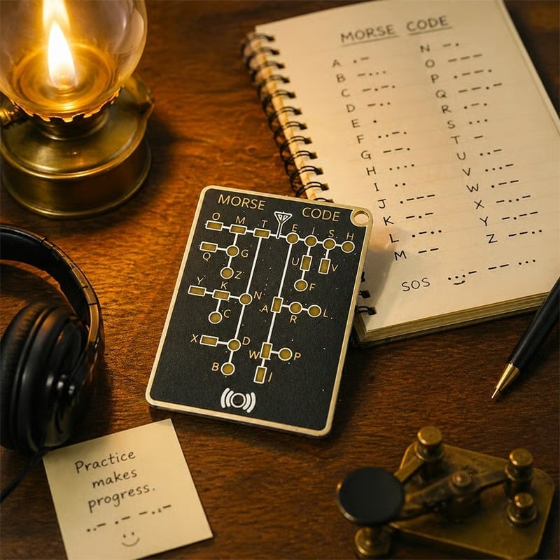 🔥Last Day 49% Off - 📟 Morse Code Trainer Card Pro (LED Edition)