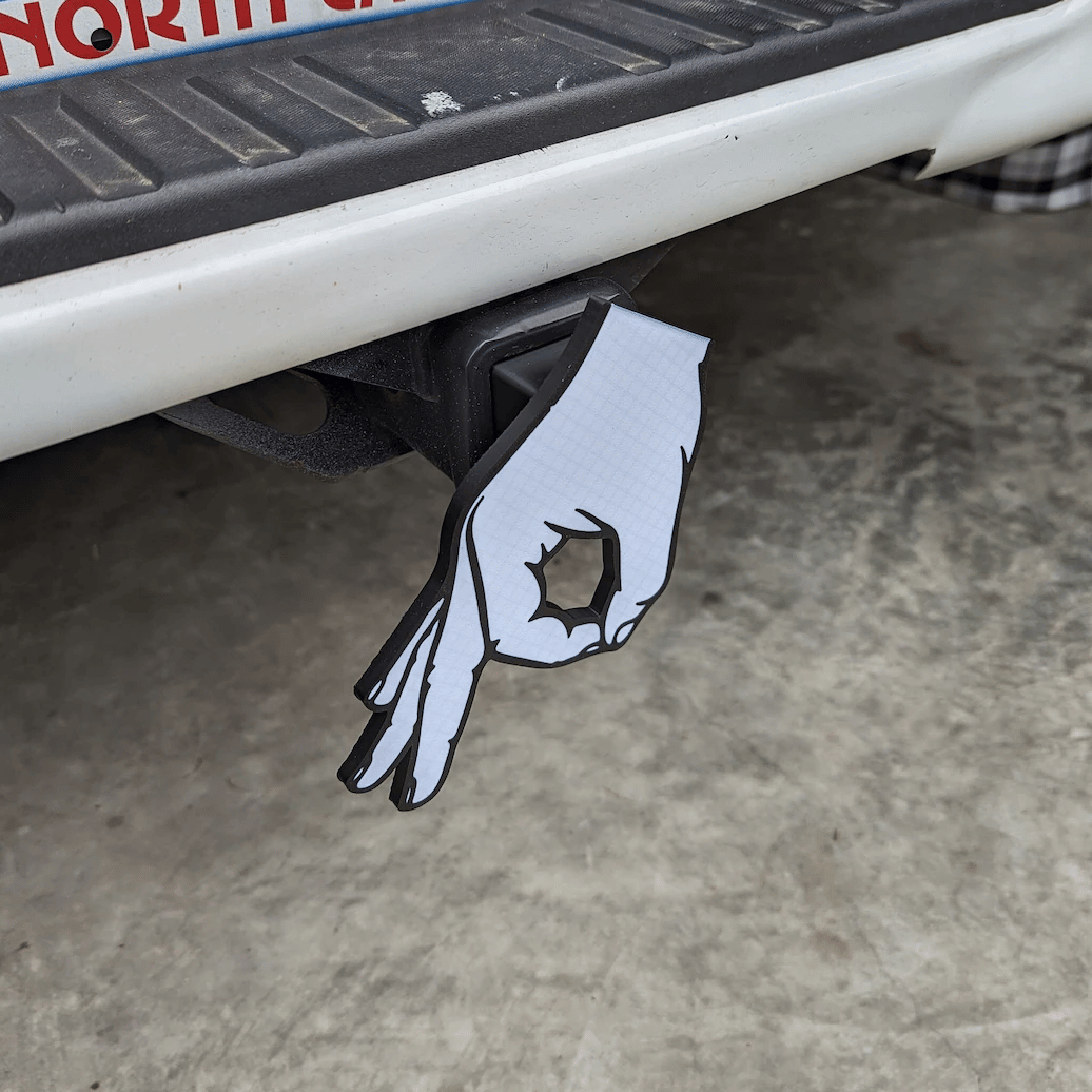 🔥Last Day 49% OFF - Gotcha! Circle Hand Game Trailer Hitch Cover