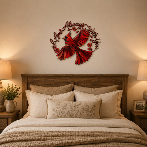 🔥Limited time 70% OFF -🐦Cardinal Metal Wall Art - I Am Always With You❤️