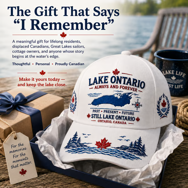 🔥LAST DAY 50% OFF - 🍁Lake Ontario · Always and Forever — The Cap That Carries Your Lake Story (🧢100% Cotton)