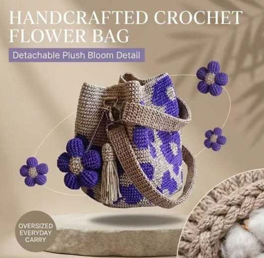 Handmade Crochet Flower Tote 🌼✨