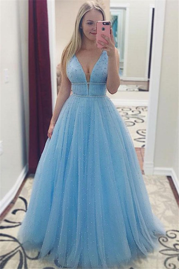 Chic Sleeveless Crystal Prom Dresses Cheap Sleeveless Sexy Evening Dresses with Beads