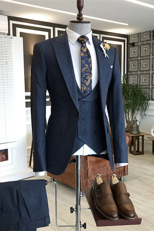 men-fancy-formal-suit-navy-blue-peaked-lapel-three-pieces-slim-fit-suits