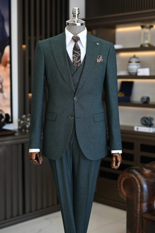 men-suits-dark-green-peaked-lapel-three-pieces-businessmen-tuxedo-set