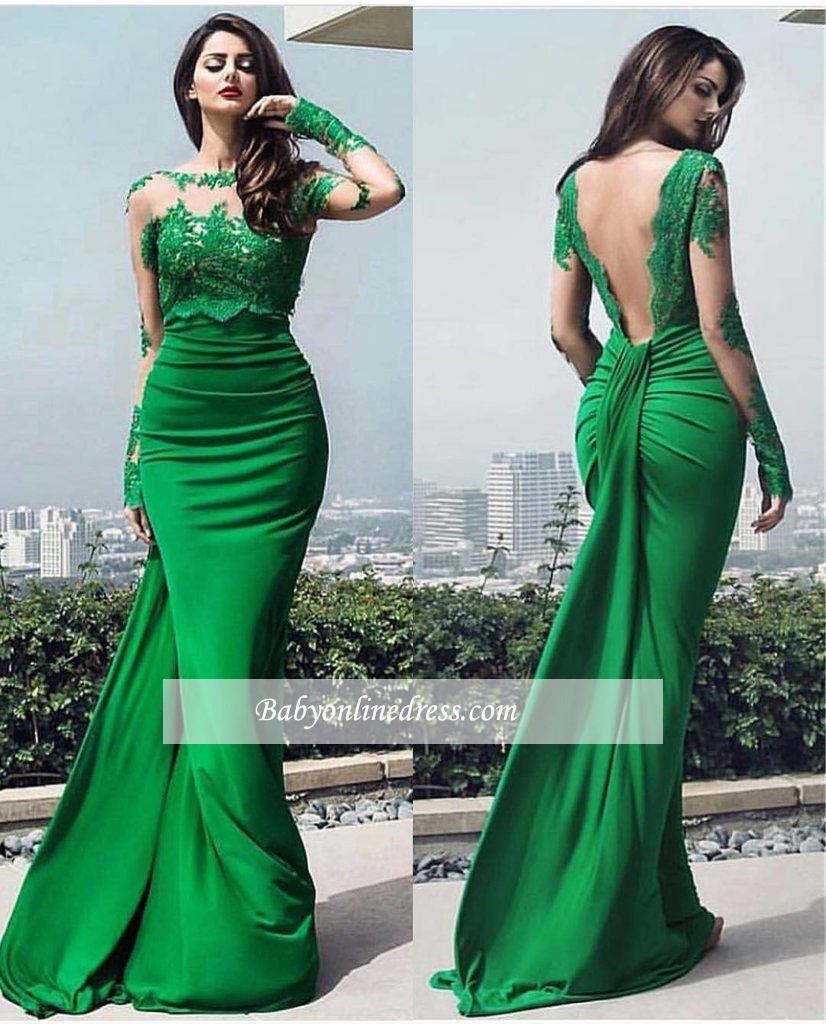 chic Elegant prom dresses lace long prom dresses
