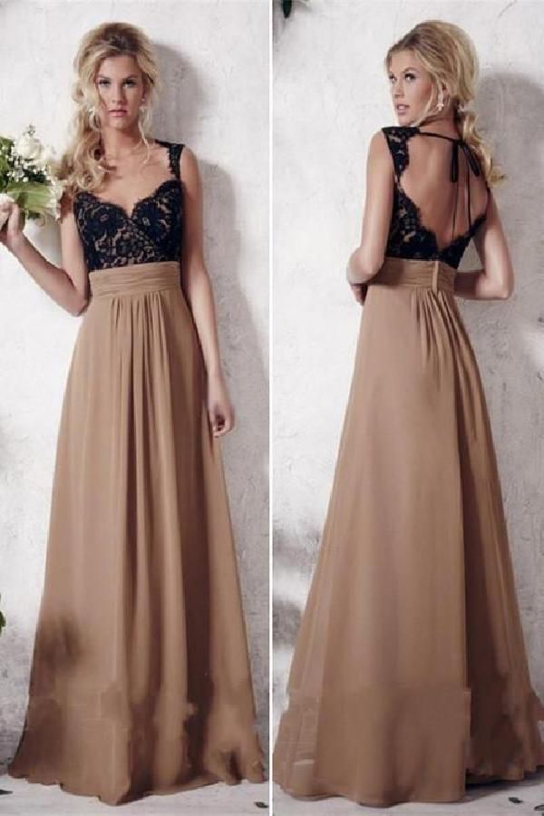 Gorgeous Applique Straps Prom Dresses Simple Backless Sleeveless Sexy Evening Dresses
