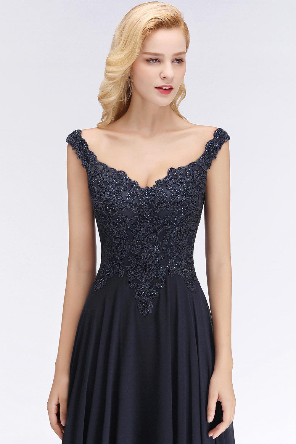 Off the Shoulder A-line Simple Cheap Long Party Dresses