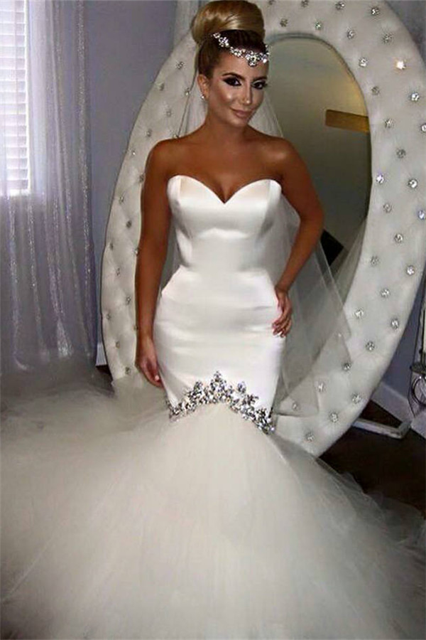 Strapless Sweetheart Mermaid Wedding Dresses | Modern Bridal Gowns