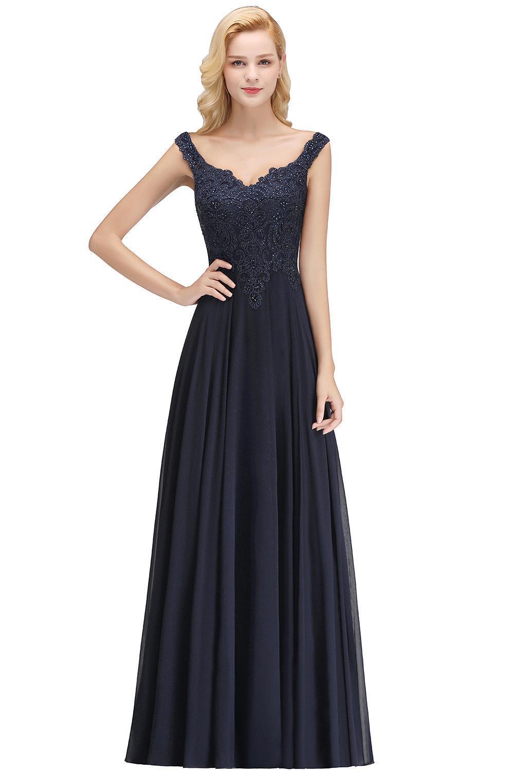 Off the Shoulder A-line Simple Cheap Long Party Dresses