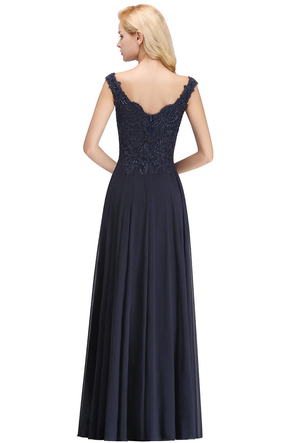 Off the Shoulder A-line Simple Cheap Long Party Dresses