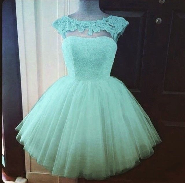 Pink Lace Tulle Short Homecoming Dresses Capped Sleeves Mini Prom Dresses