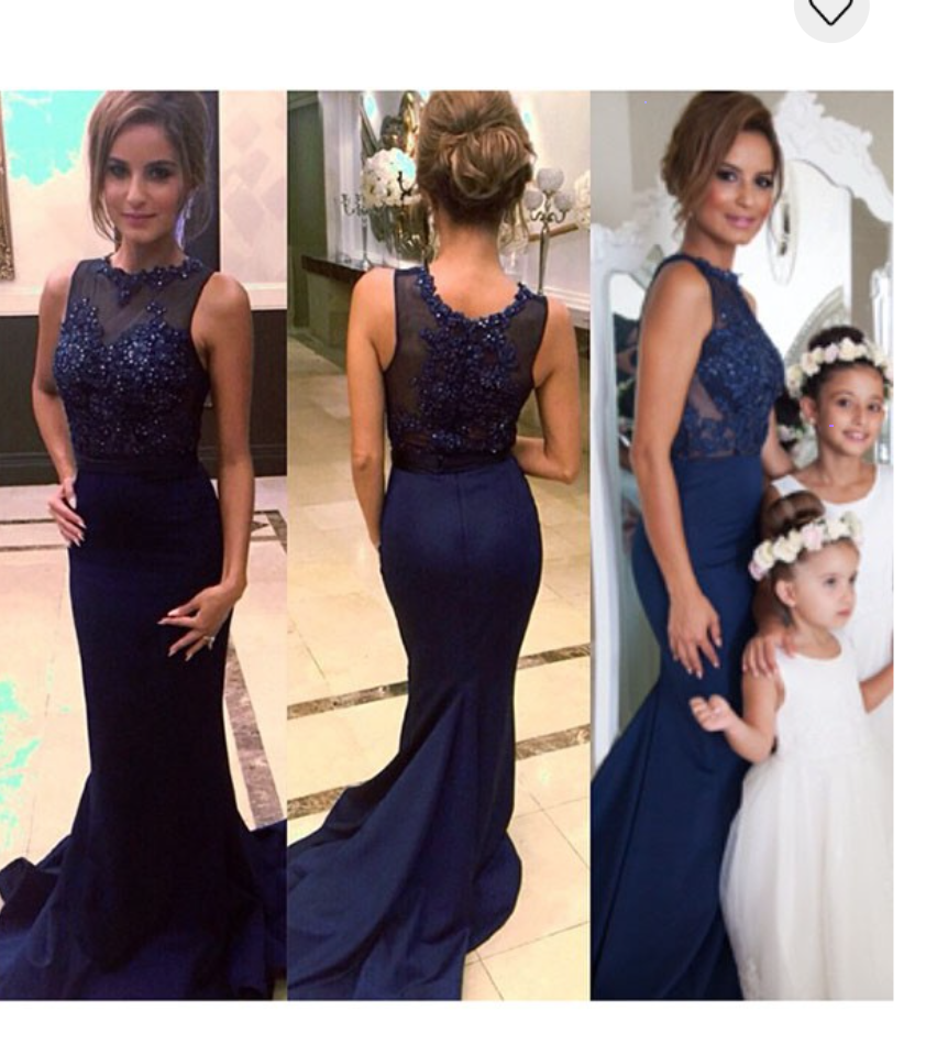Elegant Mermaid Bridesmaid Dresses 3 Style Appliques Satin Long Prom Dresses